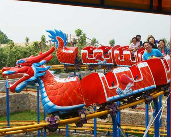 Thrilling ride roller coaster