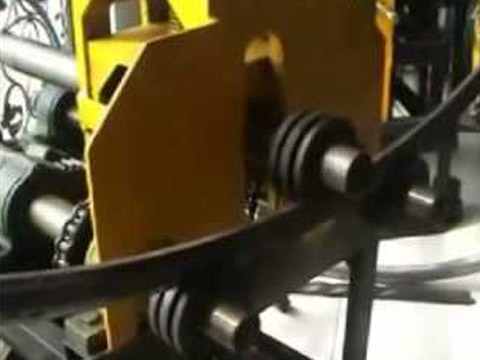 upright adjustable reinforcement pipe bender operation