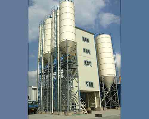 Tower type dry mortar mixing machine