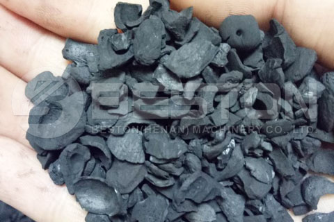 Palm Kernel Shell Charcoal Produced by Beston Palm Shell Charcoal Machine