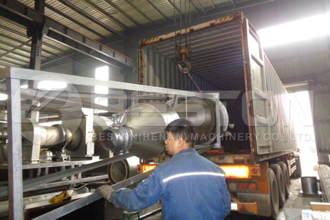 Shipment of Palm Kernel Shell Charcoal Making Machine - Beston