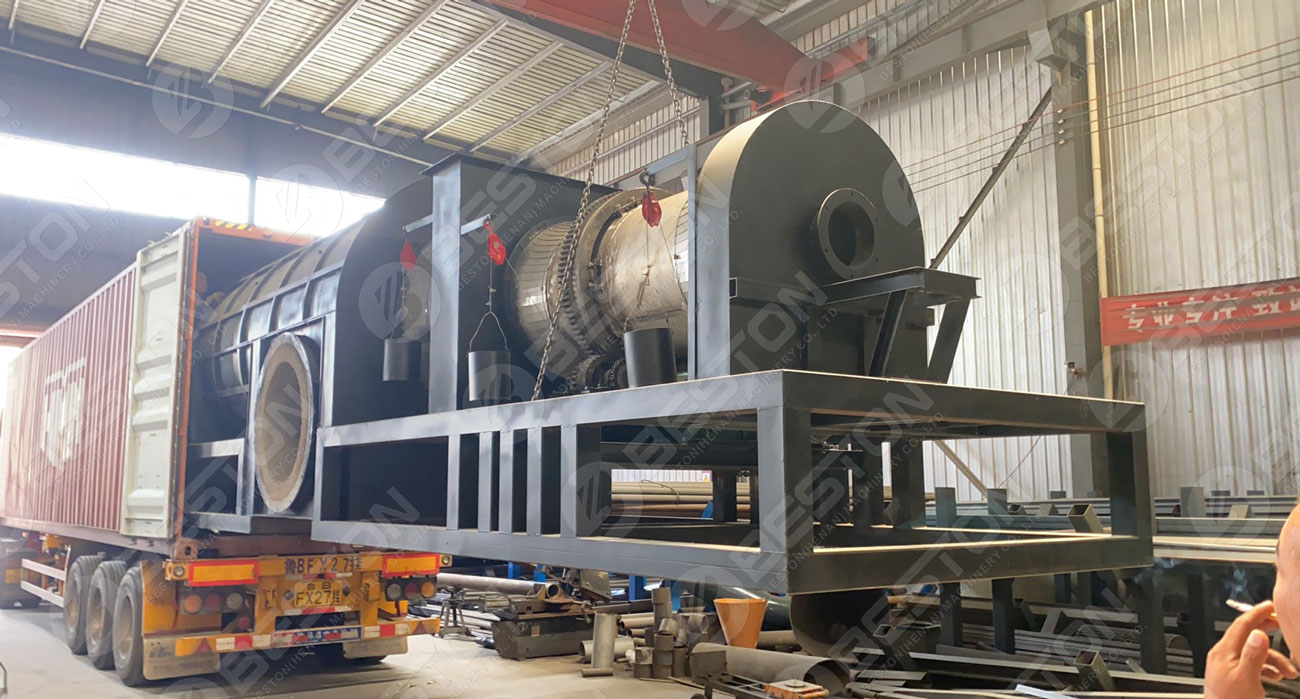 BST-10 Rice Husk Charcoal Making Machine Shipped to India